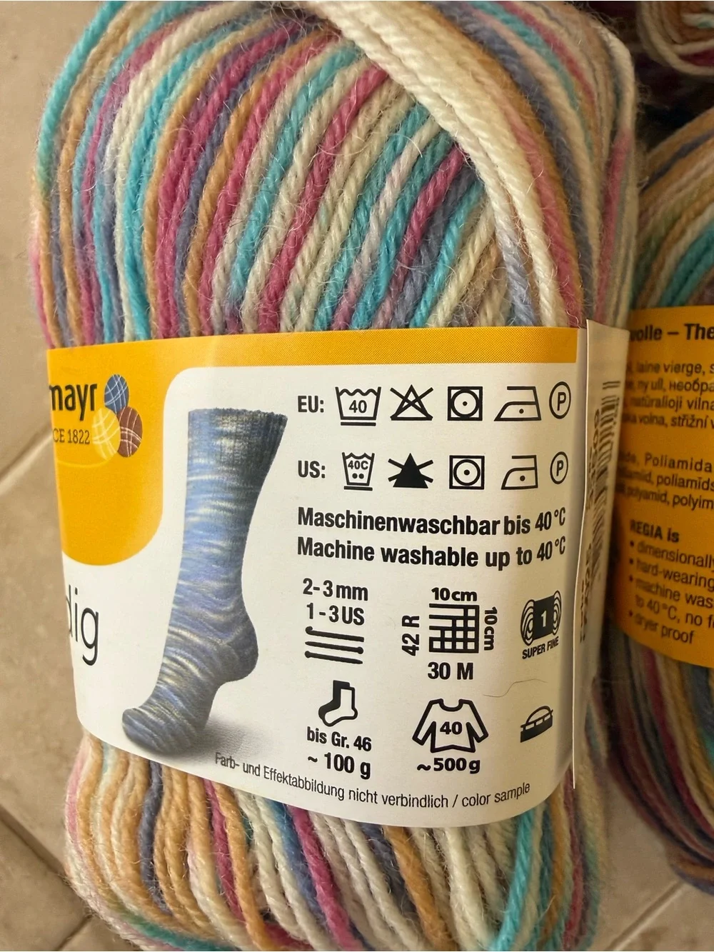 Schachenmayr Regia 4-fädig 4-ply Multicolor Sock Yarn 4 skeins